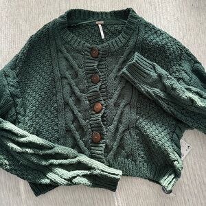 Free People Bonfire Cardi - forest green